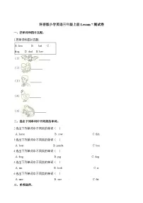 小学英语科普版三年级上册Lesson 7 Is it a bird?单元测试同步达标检测题