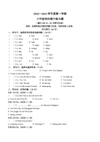 46，2022-2023学年广东省茂名市茂南区外研版（三起）六年级上学期期中英语测试试卷(无答案)