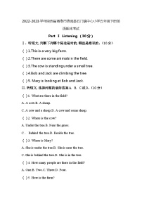 2022-2023学年陕西省商洛市洛南县石门镇中心小学五年级下册英语期末考试