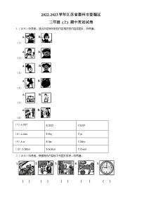 2022-2023学年江苏省泰州市姜堰区译林版（三起）三年级上册期中过关练习英语试卷（解析版）