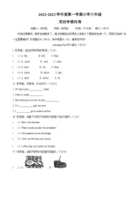 2022-2023学年陕西省宝鸡市凤翔区冀教版（三起）六年级上学期期中英语试卷（解析版）