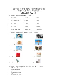 湖南省怀化市辰溪县熊首山小学2022-2023学年五年级下学期期中英语试题