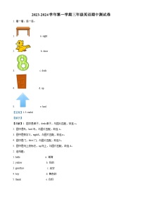 2023-2024学年宁夏中卫市中宁县长山头片区外研版（三起）三年级上册期中考试英语试卷（解析版）