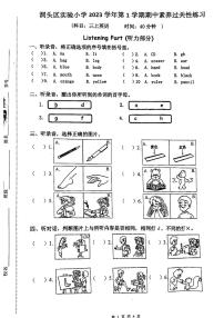 浙江省温州市洞头区实验小学2023-2024学年三年级上学期11月期中英语试题