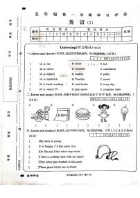 河南省周口市项城市2023-2024学年五年级上学期11月期中英语试题