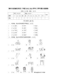 广西柳州市鹿寨县2022-2023学年三年级上学年期末英语试题