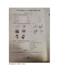 河南省南阳市南召县2023-2024学年六年级上学期11月期中英语试题