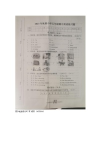 河南省南阳市南召县2023-2024学年五年级上学期11月期中英语试题