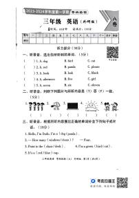 河南省洛阳市偃师市新前程美语学校2023-2024学年三年级上学期11月期中英语试题