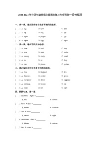 2023-2024学年四年级英语上册期末复习专项训练—词句运用