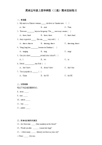 期末（试题）译林版（三起）英语五年级上册