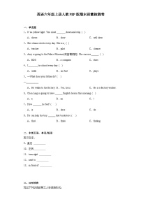 期末（试题）人教PEP版英语六年级上册