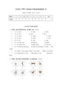 期末阶段测试卷（试题）人教PEP版英语四年级上册