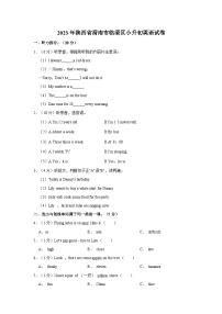 陕西省渭南市临渭区2022-2023学年六年级下学期期末英语试卷