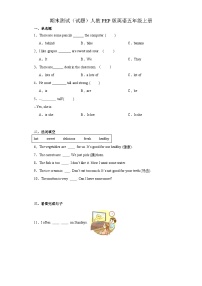 期末（试题）人教PEP版英语五年级上册