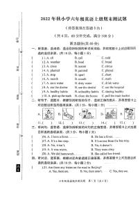 广东省汕尾市陆丰市上英镇2022-2023学年六年级上学期期末英语试题