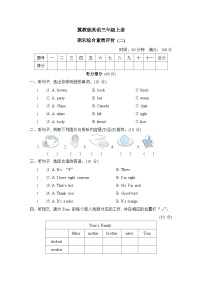 冀教版英语三上 期末综合素质评价 (二)（测评含答案）