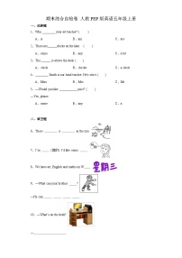 期末（试题）+人教PEP版英语五年级上册