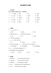 期末（试题）译林版（三起）英语六年级上册