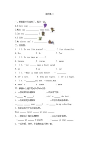 期末（试题）译林版（三起）英语+四年级+上册