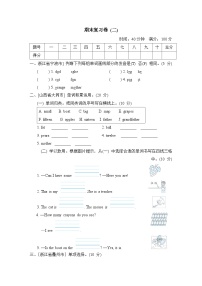 期末复习卷（试题）人教PEP英语三年级下册