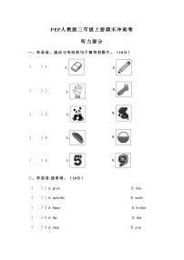 PEP人教版三年级英语上册期末冲刺卷.1