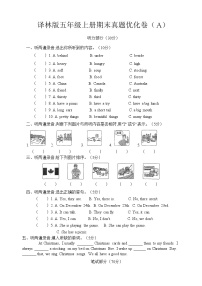 期末真题优化卷（试题）译林版（三起）英语五年级上册