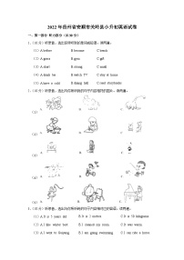 2022年贵州省安顺市关岭县小升初英语试卷