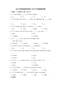 2023年河南省郑州四十七中小升初英语试卷
