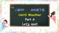 小学英语人教版 (PEP)四年级下册Unit 3 Weather Part A优秀习题课件ppt