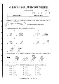 山东省临沂市莒南县2023-2024学年六年级上学期期末英语试题