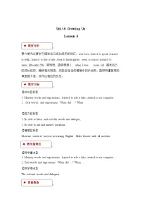 人教版 (新起点)五年级下册Lesson 3获奖教学设计