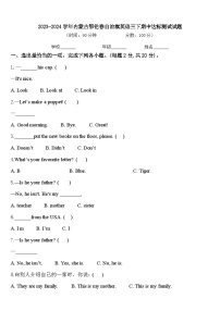 2023-2024学年内蒙古鄂伦春自治旗英语三下期中达标测试试题含答案