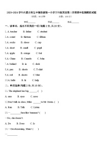 2023-2024学年内蒙古科左中旗保康镇一小学三年级英语第二学期期中监测模拟试题含答案