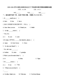 2023-2024学年内蒙古乌海市乌达区三下英语期中教学质量检测模拟试题含答案