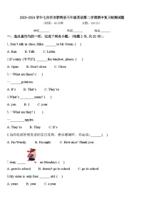 2023-2024学年七台河市勃利县三年级英语第二学期期中复习检测试题含答案