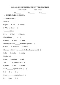 2023-2024学年宁夏回族固原市泾源县三下英语期中经典试题含答案