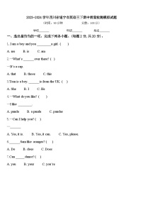 2023-2024学年四川省遂宁市英语三下期中质量检测模拟试题含答案