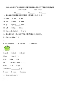 2023-2024学年广东省深圳市光明新区深圳市光明小学三下英语期中统考试题含答案