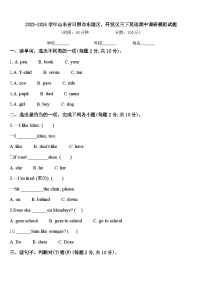 2023-2024学年山东省日照市东港区、开发区三下英语期中调研模拟试题含答案