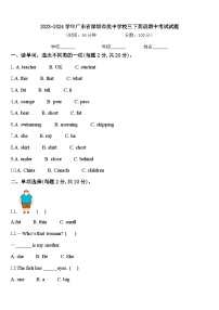 2023-2024学年广东省深圳市美中学校三下英语期中考试试题含答案