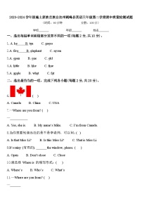 2023-2024学年恩施土家族苗族自治州鹤峰县英语三年级第二学期期中质量检测试题含答案