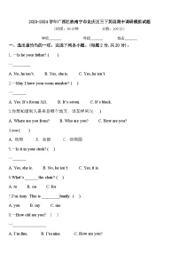 2023-2024学年广西壮族南宁市良庆区三下英语期中调研模拟试题含答案