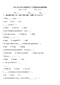 2023-2024学年日喀则地区三下英语期中综合测试试题含答案