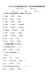 2023-2024学年新疆哈密地区英语三下期中教学质量检测模拟试题含答案