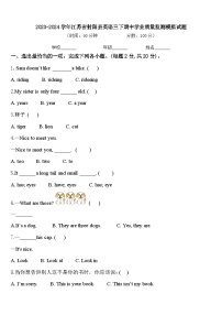 2023-2024学年江苏省射阳县英语三下期中学业质量监测模拟试题含答案