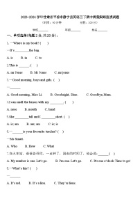 2023-2024学年甘肃省平凉市静宁县英语三下期中质量跟踪监视试题含答案