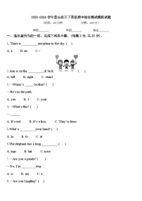 2023-2024学年营山县三下英语期中综合测试模拟试题含答案