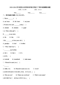 2023-2024学年黑龙江省伊春市伊春区英语三下期中检测模拟试题含答案