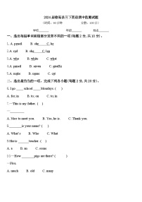 2024届临高县三下英语期中监测试题含答案